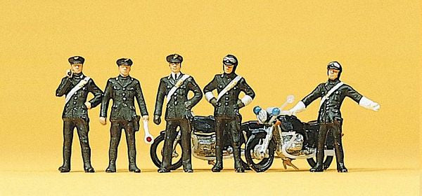 Preiser 10175 HO Scale Police -- Motorcycle