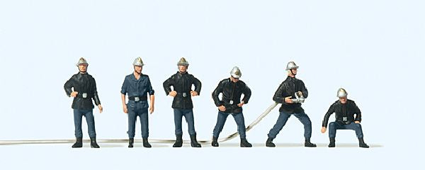 Preiser 10233 HO Scale French Firemen -- pkg(6)