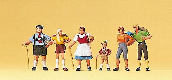 Preiser 10280 HO Scale Pedestrians -- Alpine Family