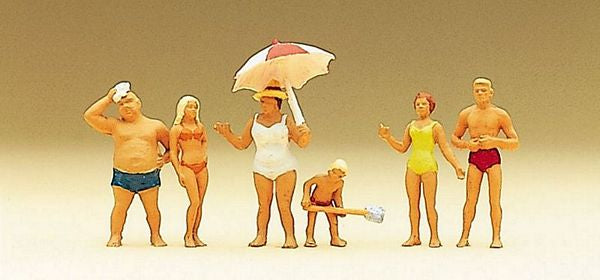 Preiser 10283 HO Scale Recreation & Sports -- Family At The Beach