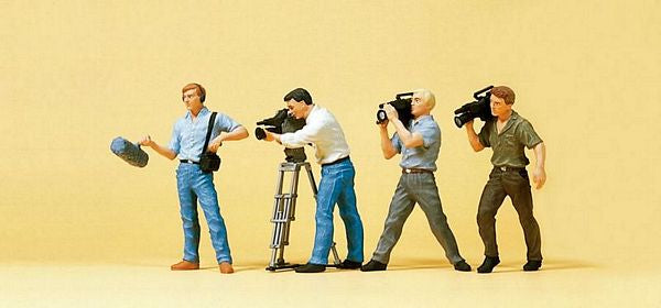 Preiser 10421 HO Scale People Working -- Film Crew