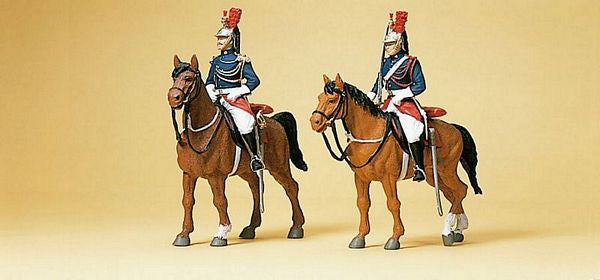 Preiser 10435 HO Scale Police Mounted On Horseback -- Republican Guards