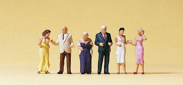 Preiser 10436 HO Scale Wedding Participants -- Formal Guests