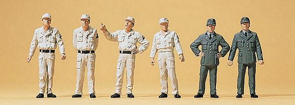 Preiser 10457 HO Scale People Working -- Federal Technical Emergency Service Workers (1950)