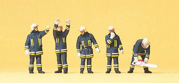 Preiser 10486 HO Scale Emergency - Modern German Firefighters -- Technical Support Personnel
