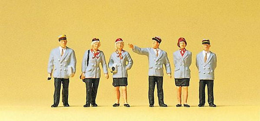 Preiser 10491 HO Scale Working People -- Belgian Railway Personnel pkg(6)