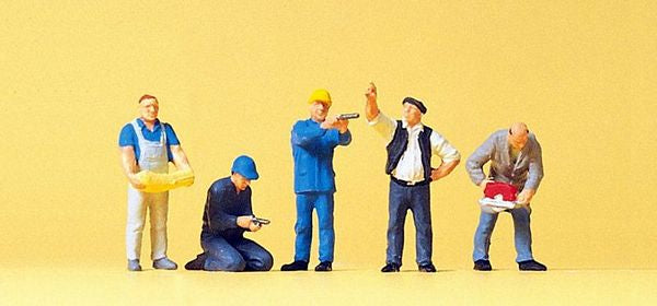 Preiser 10498 HO Scale People Working -- Craftsmen w/Tools