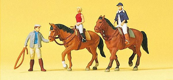 Preiser 10502 HO Scale Sports & Recreation -- At The Riding School #1