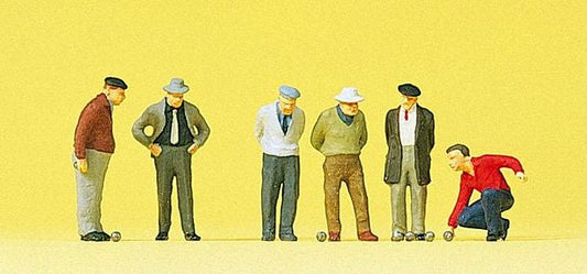 Preiser 10508 HO Scale Sports & Recreation -- Lawn Bowling Players pkg(6)