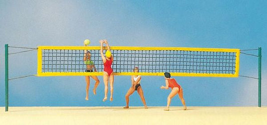 Preiser 10528 HO Scale Recreation & Sports -- Beach Volleyball Players pkg(11)