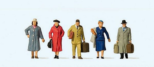 Preiser 10662 HO Scale Era III Passengers -- Set #1 pkg(5)