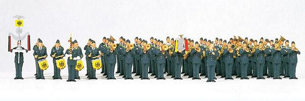 Preiser 13256 HO Scale Military - Modern German Army (BW) - Figure Sets -- 61-Piece Air Force Marching Band - Limited-Run