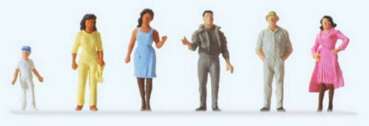 Preiser 14045 HO Scale Pedestrians -- Passers-By pkg(6)