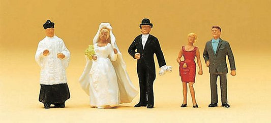 Preiser 14058 HO Scale Wedding Participants -- Catholic