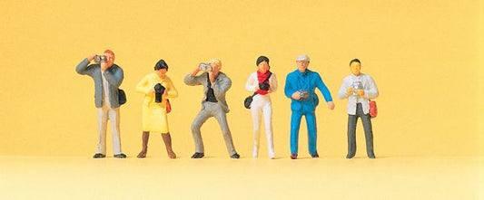 Preiser 14080 HO Scale Working People -- Standing Photographers pkg(6)