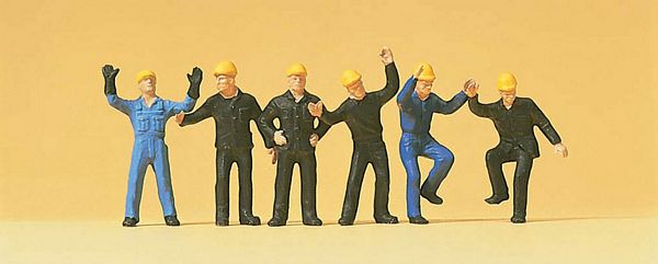 Preiser 14105 HO Scale Railroad Personnel -- Railway Shunters