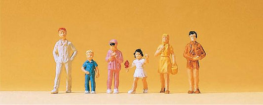 Preiser 14126 HO Scale Pedestrians -- Children pkg(6)