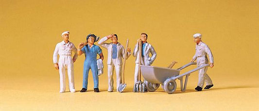 Preiser 14144 HO Scale People Working -- Workmen w/Accessories