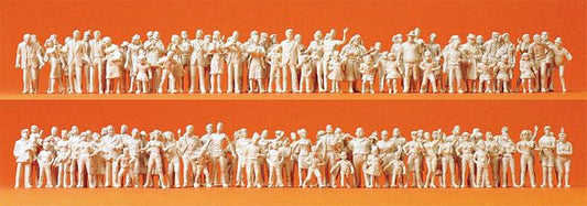 Preiser 16343 HO Scale Unpainted Figure Set -- Passers-by/Spectators