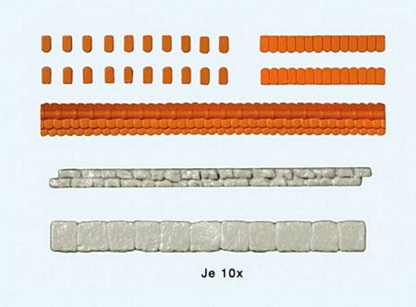 Preiser 18218 HO Scale Parapet Weathering Tiles -- For Quarrystone Walls #590-18217 (sold separately)