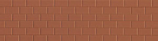 Preiser 19606 HO Scale Long Rectangular Tile Flooring or Wall -- Terracotta 3-3/4 x 3-3/4" 9.5 x 9.5cm pkg(3)