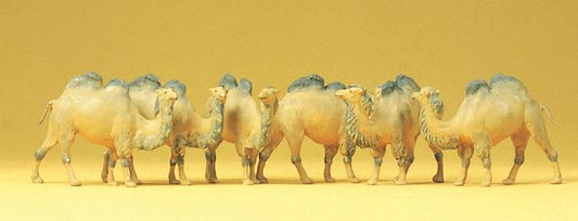 Preiser 20383 HO Scale Animals -- Camels (Bactrian, 2 Humps) pkg(6)