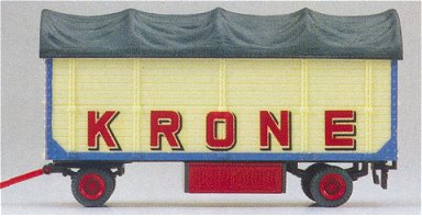 Preiser 21023 HO Scale Modern Circus Wagon - Assembled -- Equipment - Covered