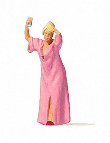 Preiser 28229 HO Scale Woman Using Hairspray Individual Figure