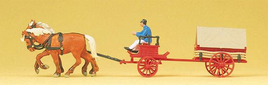 Preiser 30429 HO Scale Emergency - Horse-Drawn Fire Equipment -- Coal Tender