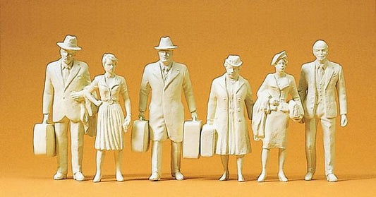 Preiser 45177 G Scale Unpainted Figures -- Standing Passengers