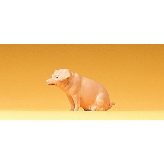 Preiser 47047 44221 Scale Domestic Animal Figures, 1/24 - 1/25 Scale -- Pig Sitting