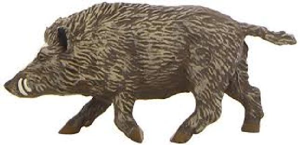 Preiser 47712 44221 Scale Wild Animal Figures, 1/24 - 1/25 Scale -- Wild Boar Walking w/Raised Head & Tail