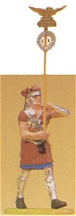 Preiser 50202 44221 Scale Roman Legions Figures 1/25 Scale -- Standard Bearer Marching w/Eagle Standard