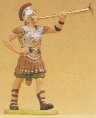 Preiser 50203 44221 Scale Roman Legions Figures 1/25 Scale -- Soldier Marching w/Fanfare Trumpet