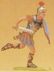 Preiser 50209 44221 Scale Roman Legions Figures 1/25 Scale -- Soldier Running w/Sword