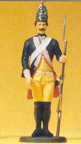 Preiser 54121 44220 Scale Prussian Army Circa 1756, 7th Infantry 1/24 Scale -- Grenadier w/Musket