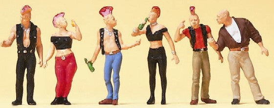 Preiser 10473 HO Punk Figures (6)