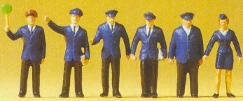 Preiser 14011 HO Railroad Personnel Set #2 (6)