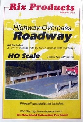 Rix Products 106 HO Scale Roadway -- 50'  15.2m Sections pkg(4)