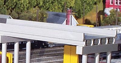 Rix Products 161 N Scale Modern Highway Overpass -- 50' Deck Only