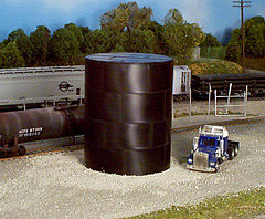 Rix Products 500 HO Scale Flat Top Water/Oil Tank -- Kit - Scale Height 29'  8.8m
