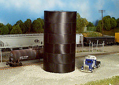 Rix Products 501 HO Scale Flat Top Water/Oil Tank -- Kit - Scale Height 43' 13.1m