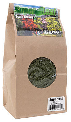 Scenic Express 6153 All Scale SuperLeaf Scale Model Leaf Flake 24oz ECO-Pak -- Olive Green