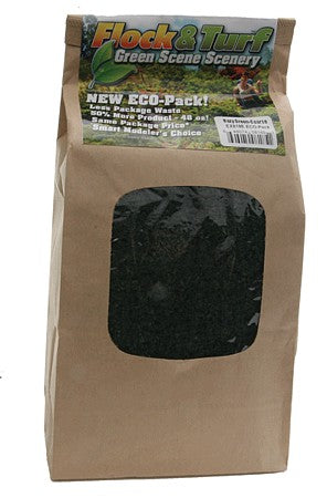 Scenic Express 818E All Scale Flock & Turf Ground Cover ECO Pack Bag - 48oz 1.4L -- Coarse - Hazy Green