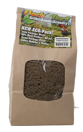 Scenic Express 856E All Scale Flock & Turf Ground Cover ECO Pack Bag - 48oz 1.4L -- Coarse - Desert Dust