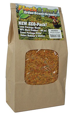 Scenic Express 870E All Scale Flock & Turf Ground Cover ECO-Pak 48oz 1.4L -- Early Autumn Blend