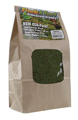 Scenic Express 882E All Scale Flock & Turf Ground Cover ECO Pack Bag -- Scrub Grass Blend 48oz 1.4l