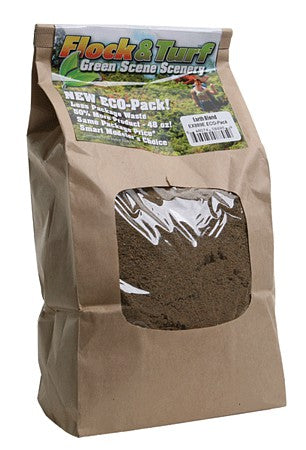 Scenic Express 889E All Scale Flock & Turf Ground Cover ECO Pack Bag -- Earth Blend 48oz 1.4l