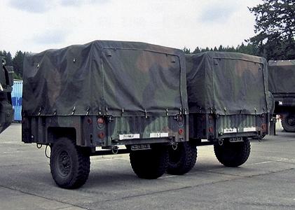 Trident Miniatures 87089 HO Scale US Army - 2-Axle-Trailer (Composite Kit) -- M1101 High Mobility 3/4-Ton Cargo Trailer