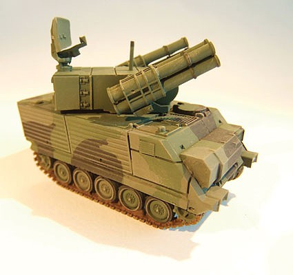 Trident Miniatures 87124 HO Scale Canadian Army Armored Fighting Vehicles 1988+ -- M113A2 with Air Defense Anti-Tank System (ADATS)